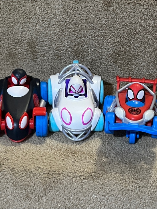 Marvel Other - Spidey and His Amazing Friends Webbed Wheelies 3 Pull Back Cars Marvel Spiderman
